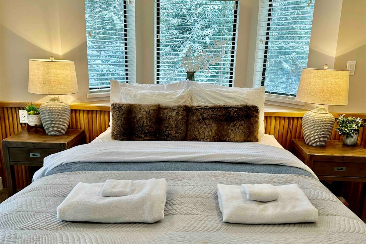Sneak peak at the brand new Queen bed with built-in Oak Headboard & Integrated LED Accent Lighting and storage.   