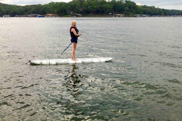 If you are new to paddle boarding, ask Kim to give you pointers and a lesson. You will be successful in no time. 