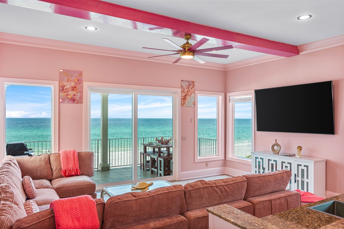 Beachfront Living Room | Second Floor