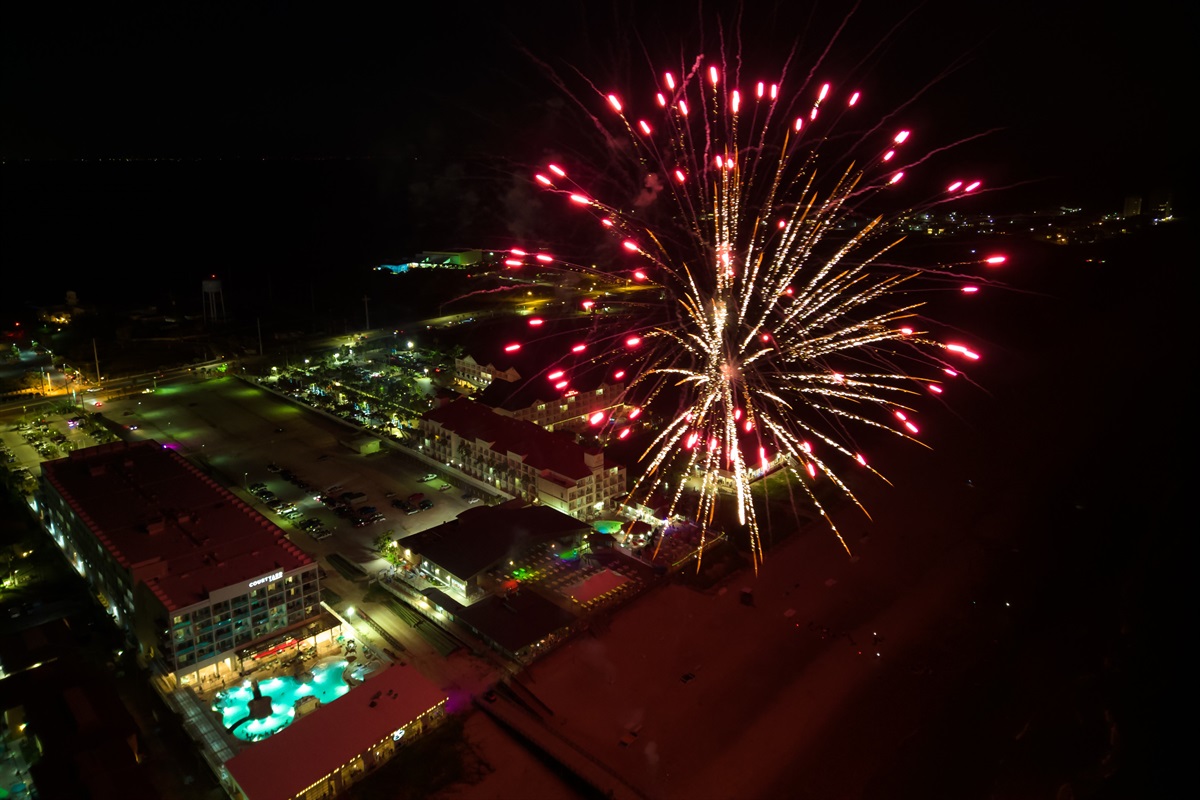 And you can sometimes observe the fireworks over Clayton's.