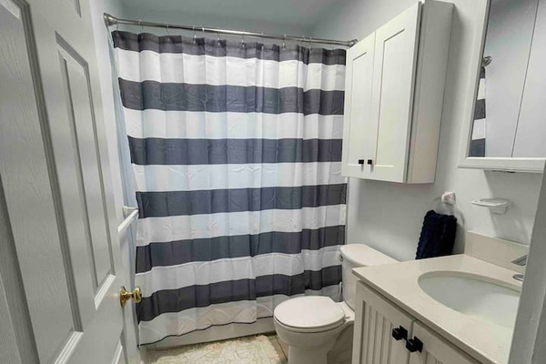 Hall bathroom with tub & shower