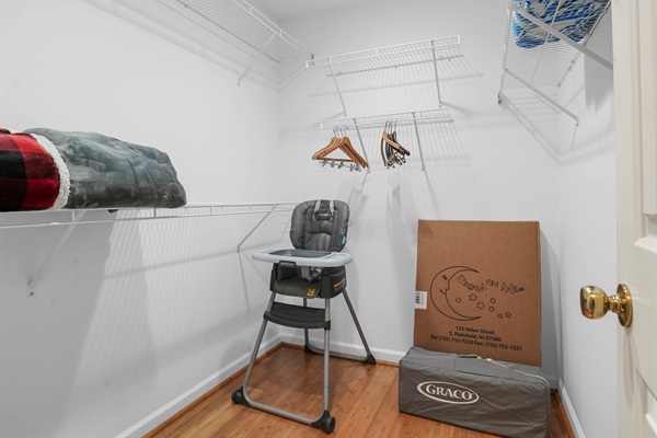 Walk-In Closet, High Chair, Pack & Play