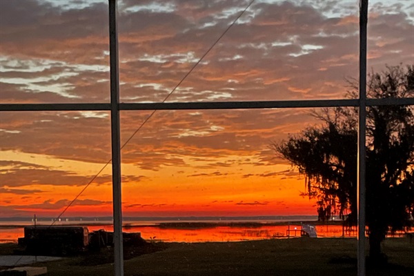 Enjoy sunrise and sunsets from this luxury vacation home.