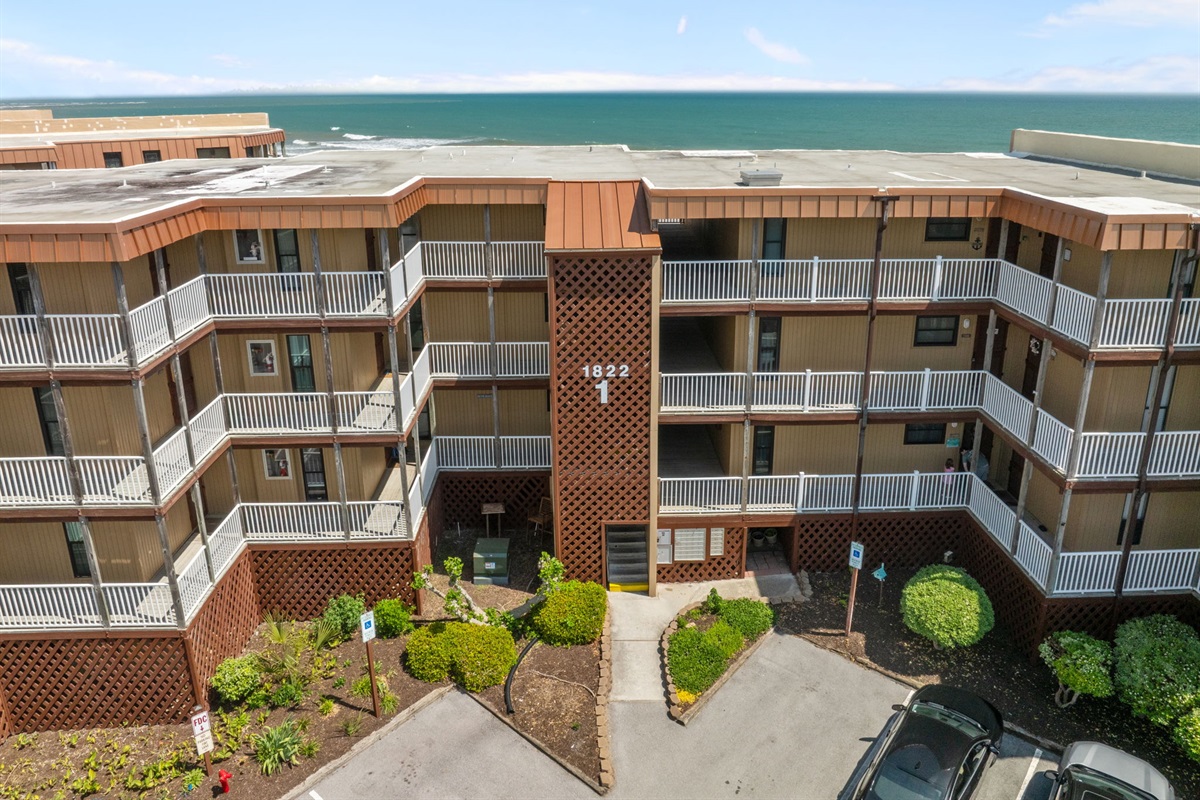 Oceanfront Building 1 just steps from the beach