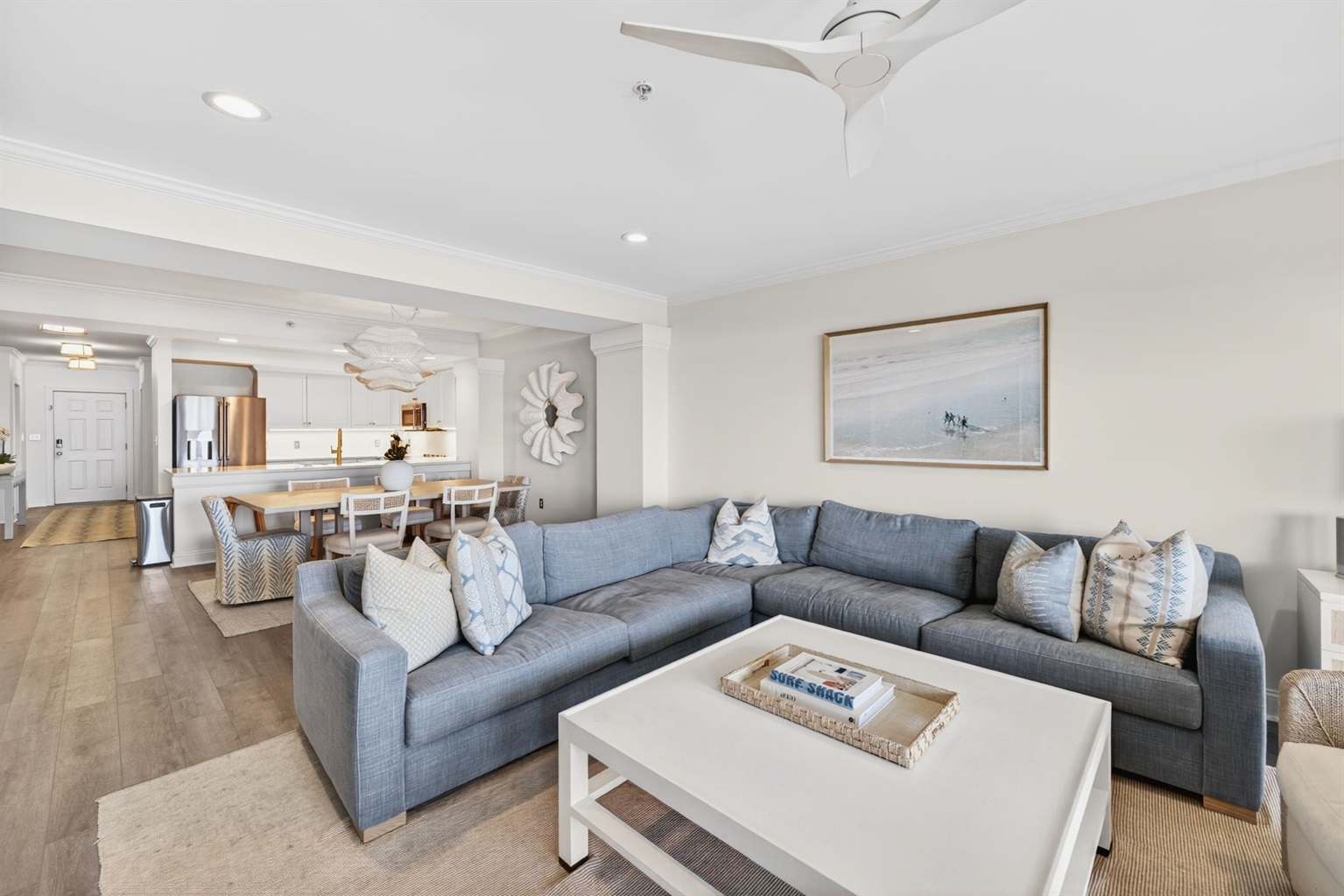 Living Room | 1006 Ocean Blvd, Isle of Palms, SC | 102 Dunescape | IOP Escapes