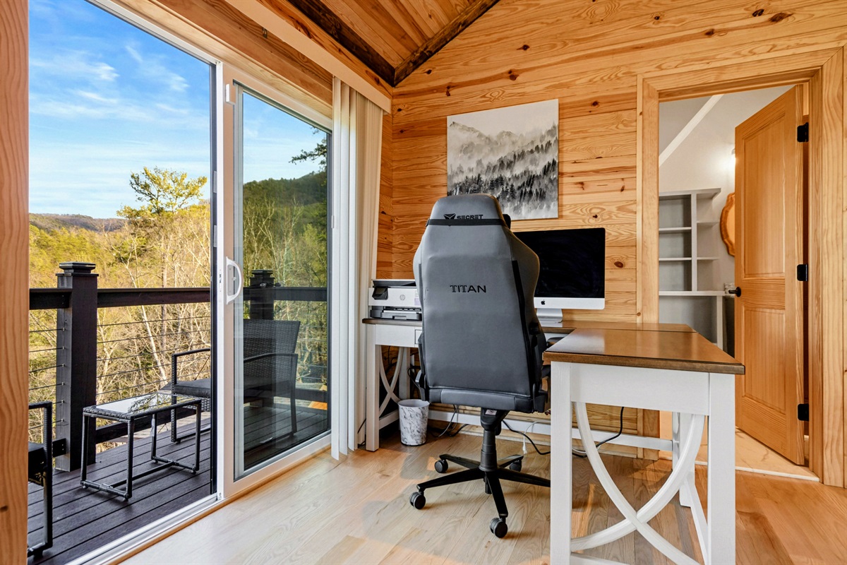 Productivity Meets Peace – An ideal spot for focused work or writing, surrounded by serene scenery.