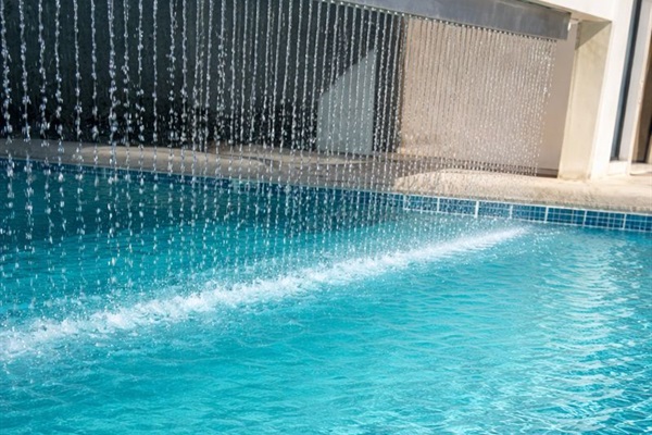 Check out the amazing waterfall feature on the indoor outdoor swim through pool. Pool is heated to 85 degrees September-March