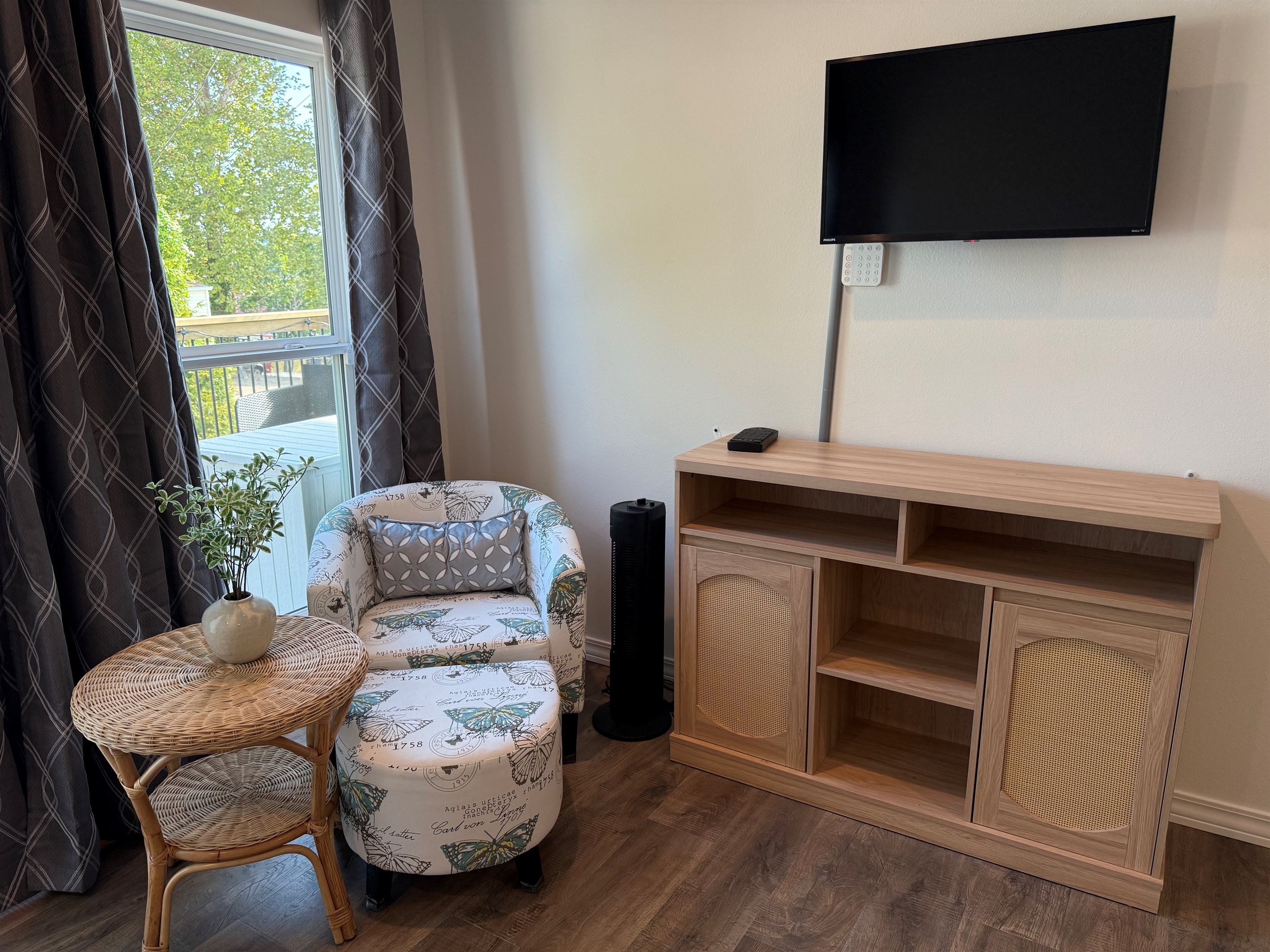 Relax in Master Bedroom and view expansive upper deck while drinking coffee