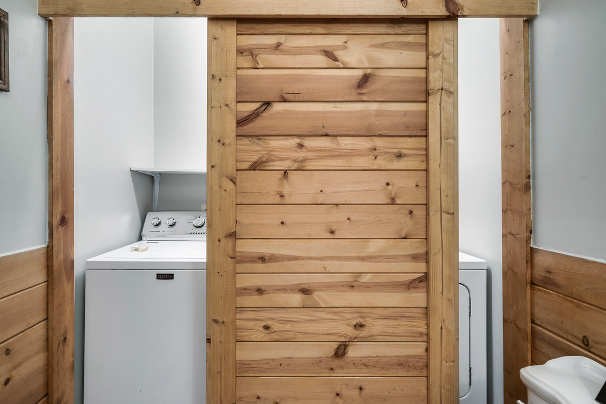 Full sized washer and dryer for your convenience.