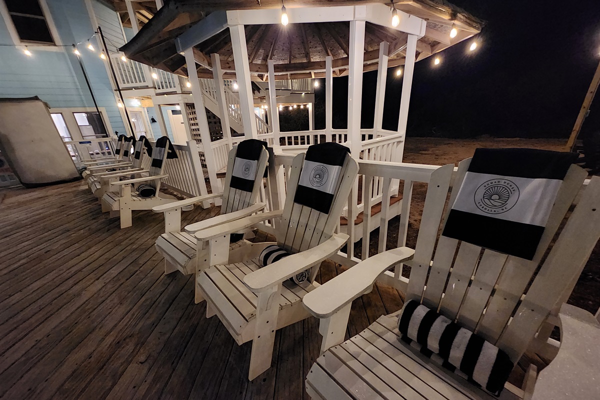 We provide beach mats and beach towels