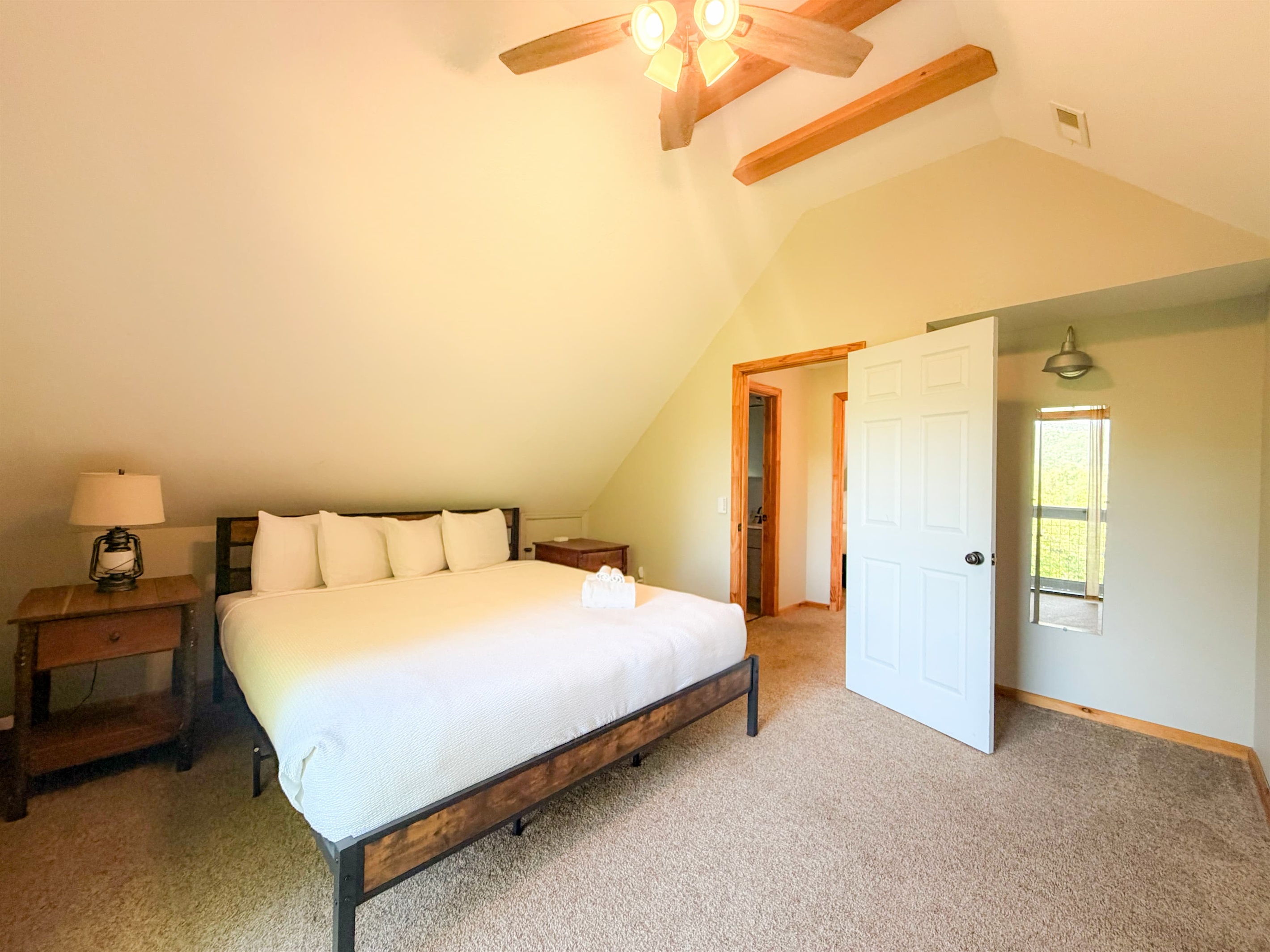 upper bedroom 1 - king bed overlooking The Great Smoky Mountains!