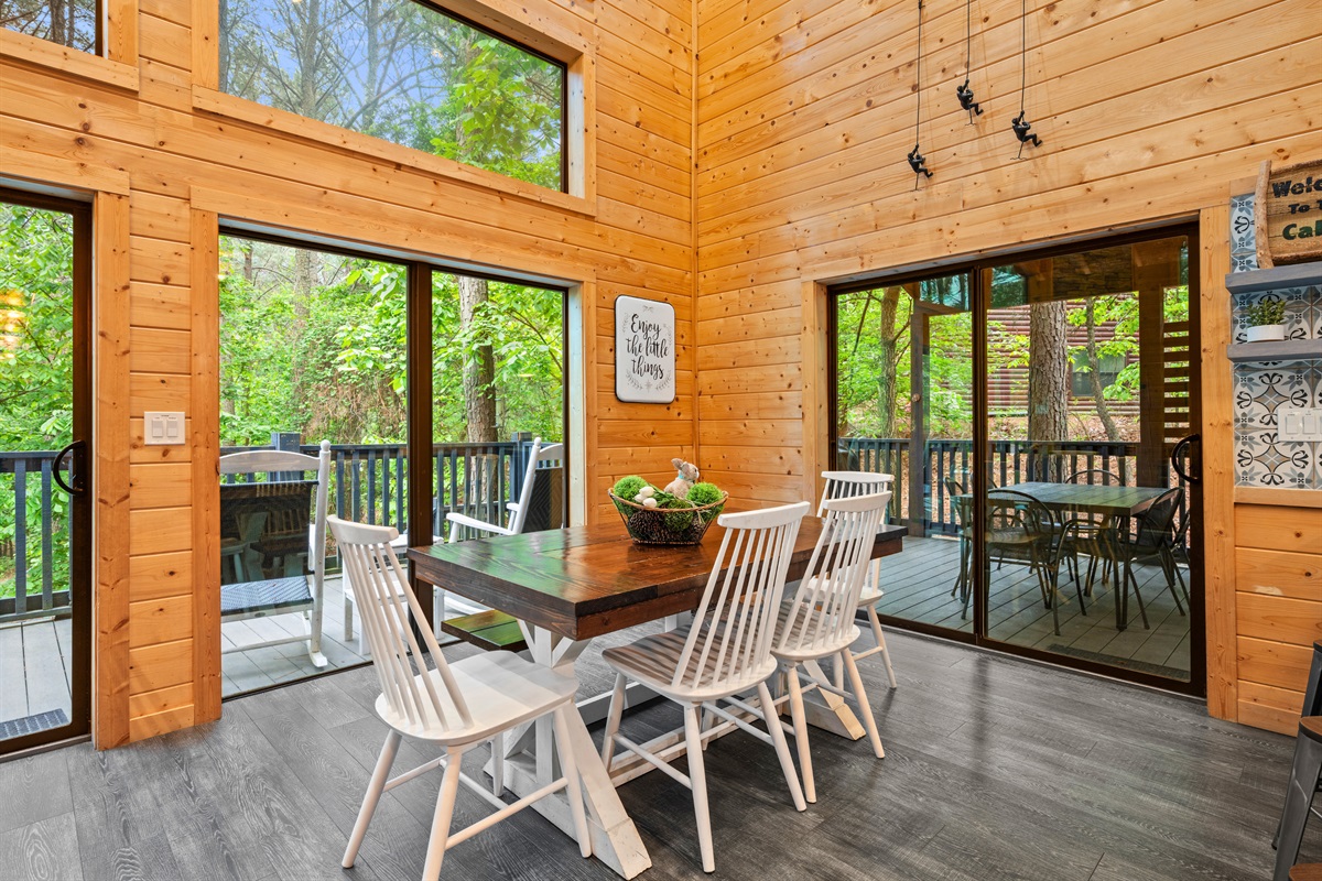 From another angle, you can see how the dining space comfortably brings everyone together without feeling crowded.
