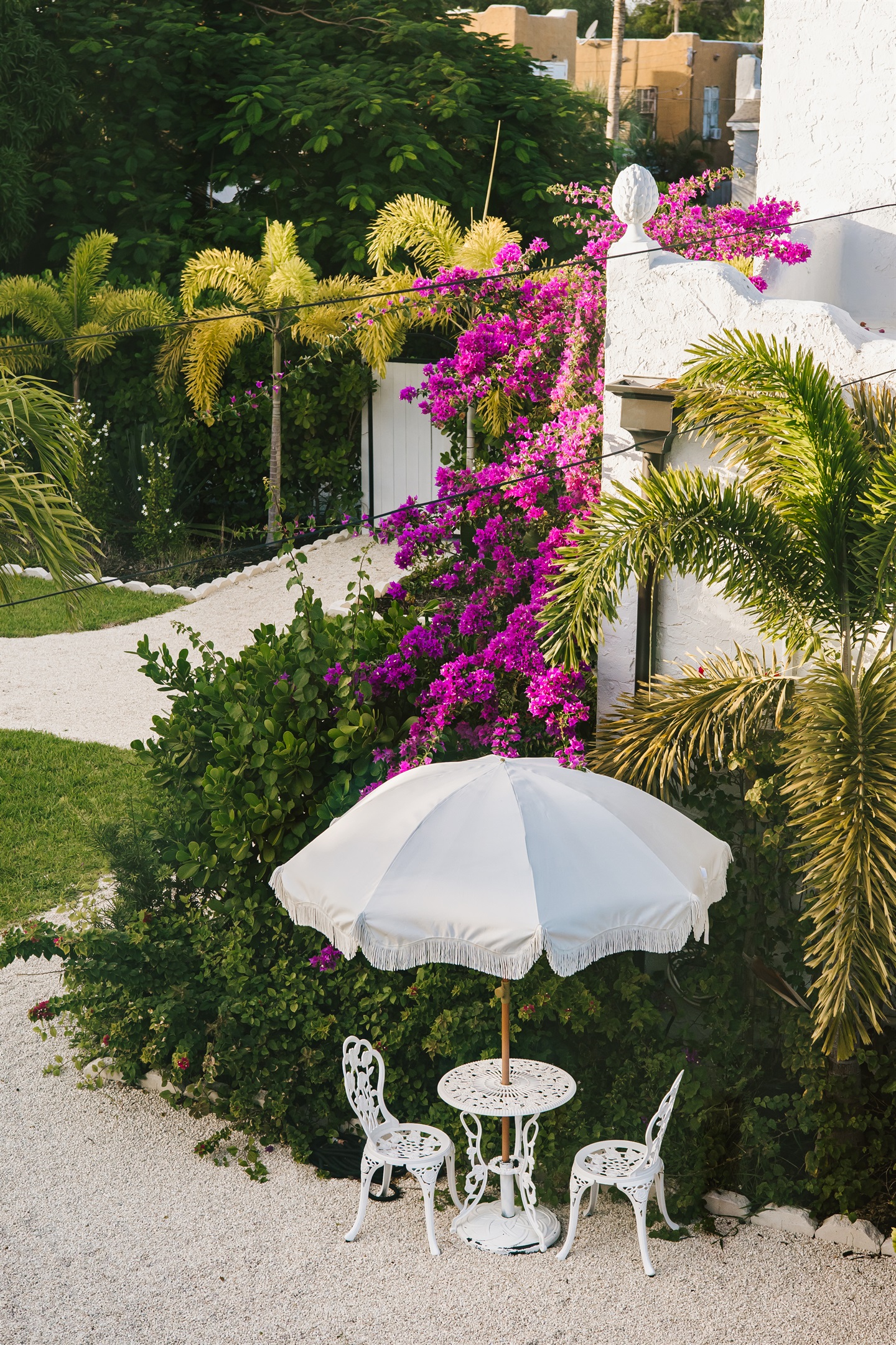 Enjoy the serene surroundings and lush plantings as you relax in our expansive garden patio.