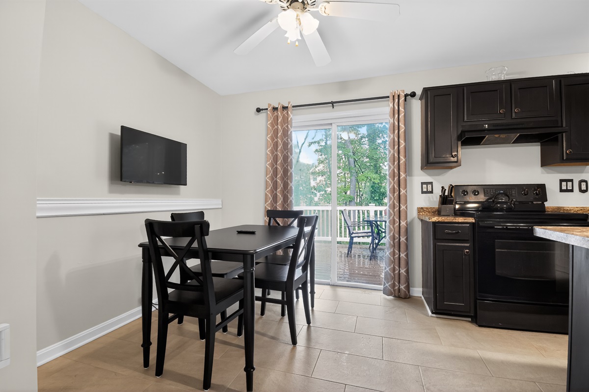 Family Living Room — Lower Level Lounge, Smart TV, Flex Space for Kids or Remote Work