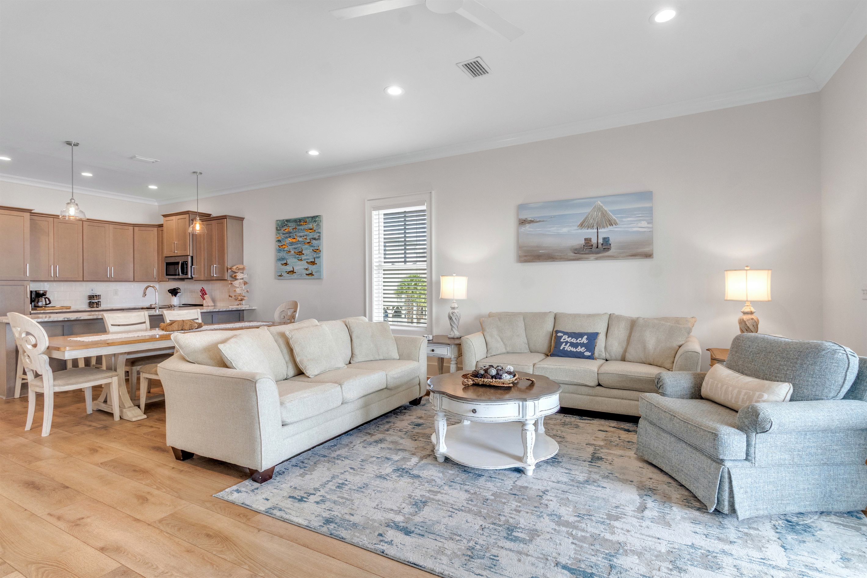 Open concept first floor so everyone can enjoy each others company.