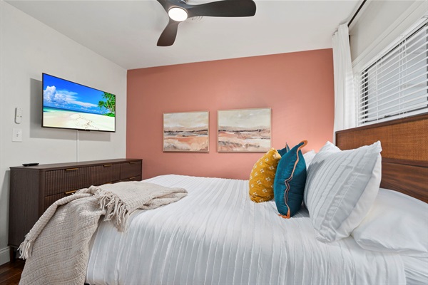Queen Bedroom with TV