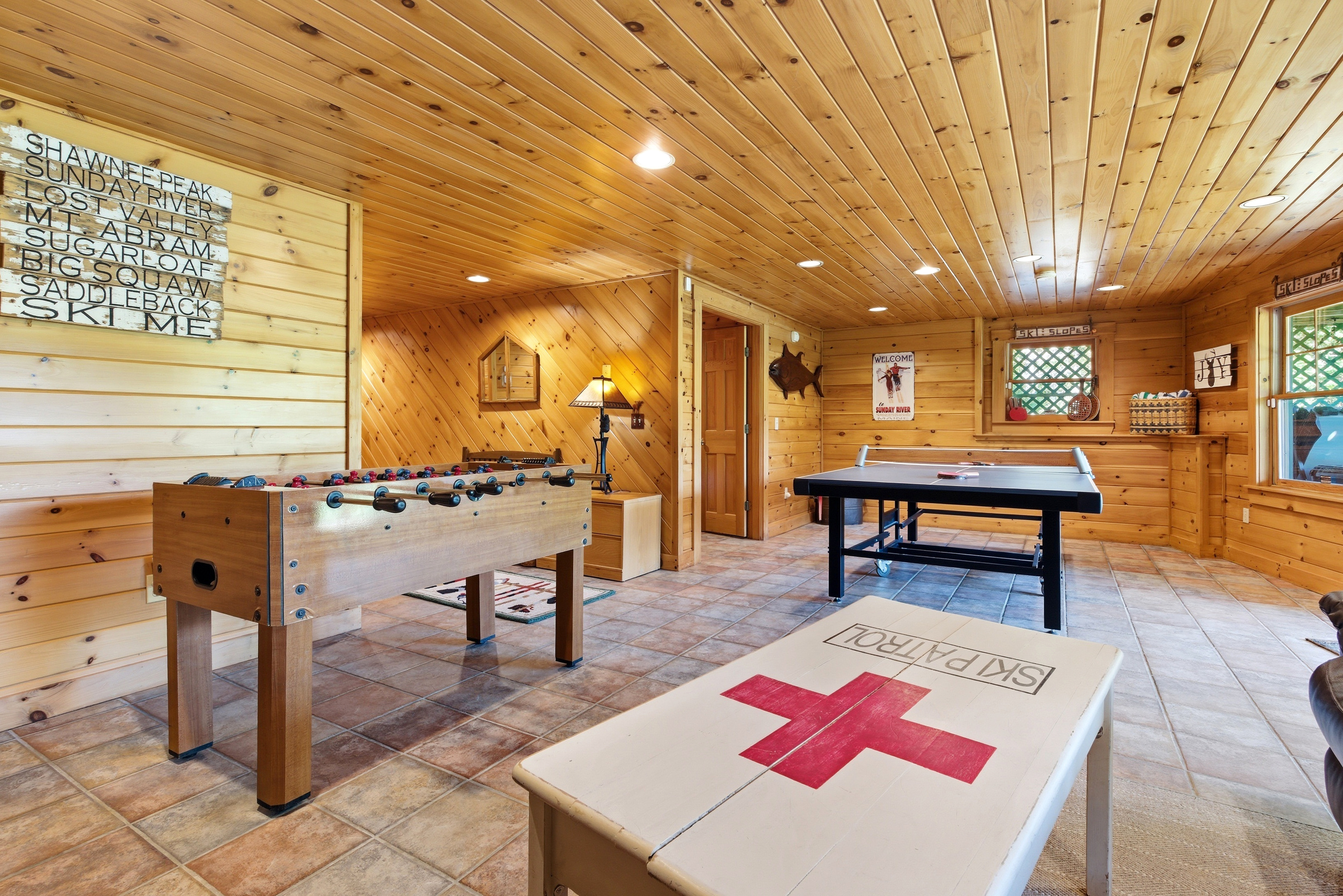 Challenge friends and family to a friendly competition in this fun-filled gathering space.