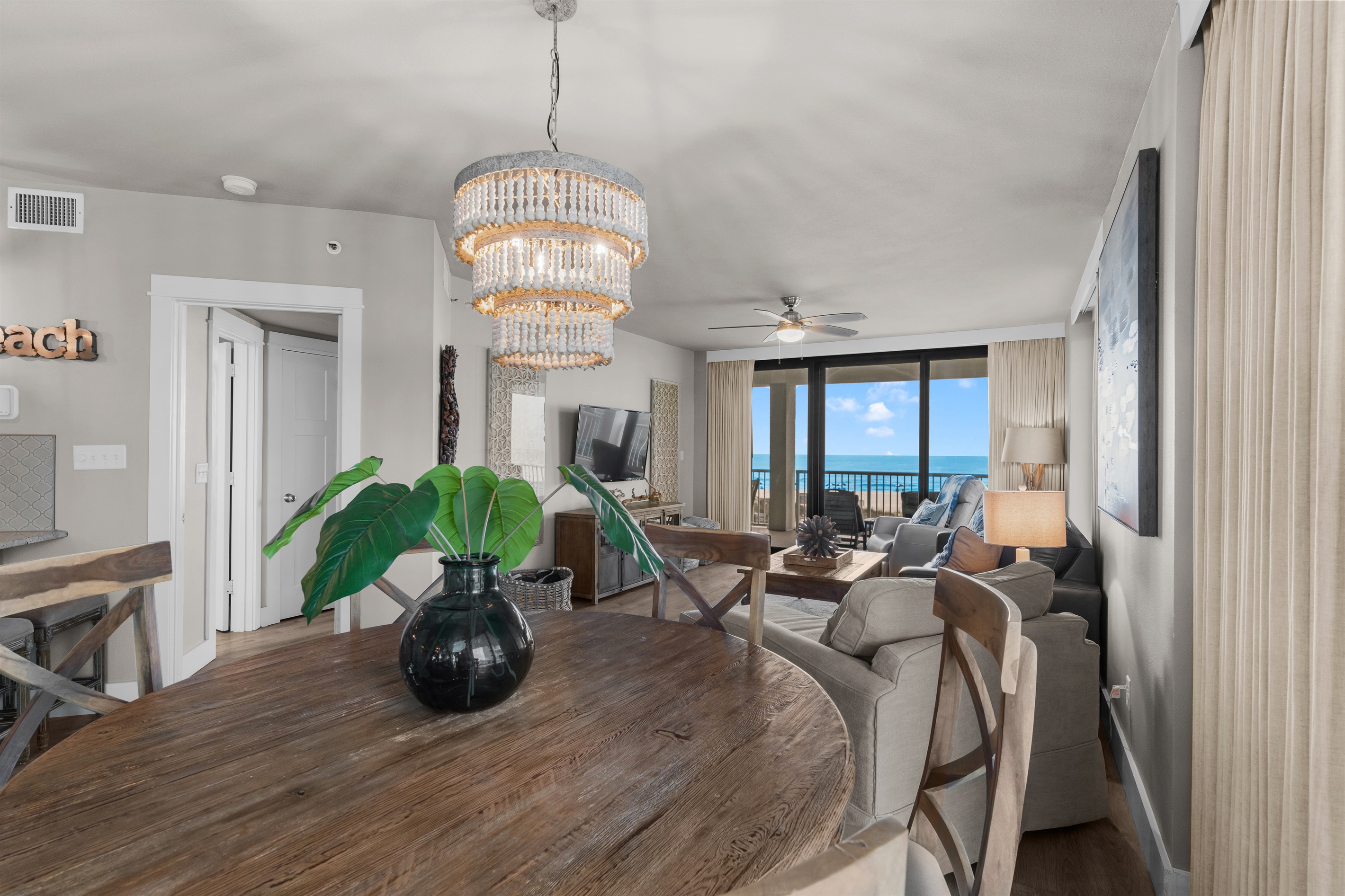 Dining Room with Beautiful Chandelier