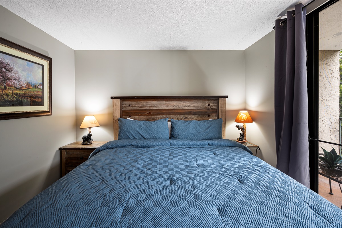 Peaceful bedroom with plush bedding for a restful night