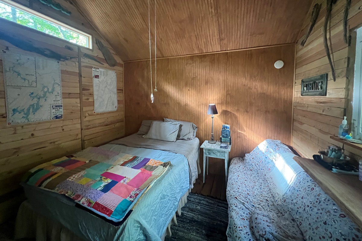 Ceiling fan chains in center of room