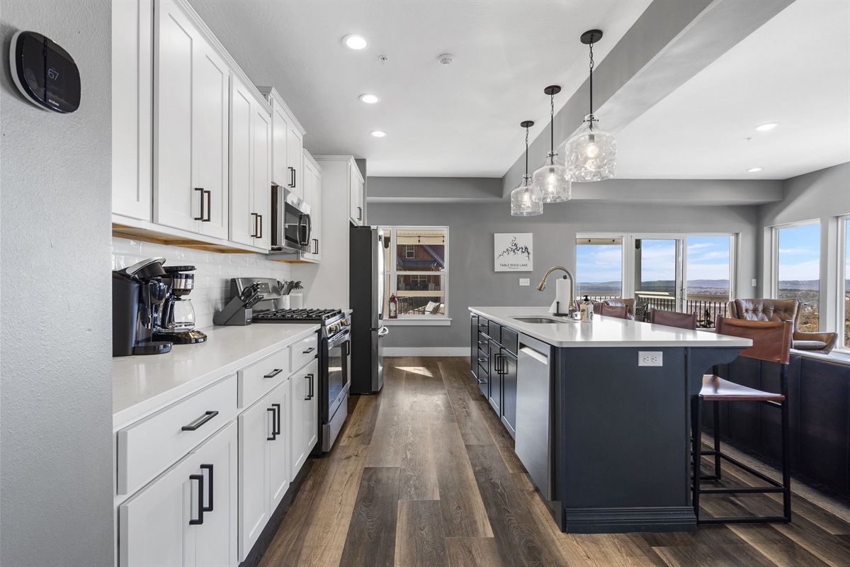 We provide both a keurig and coffee pot!