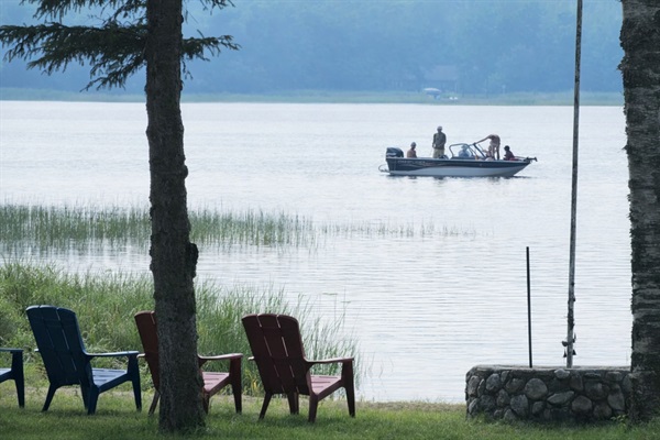 Two gentle inlets that create peaceful bays, natural shoreline, and excellent water access for swimming, fishing, and lakeside relaxation. Guests can use the provided kayaks and paddle boat provided and play or lounge off the pristine dock