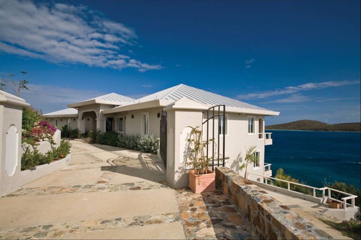 Dine al fresco with Caribbean blues as your backdrop.