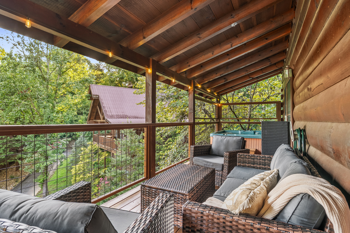 Step outside and take in the fresh mountain air from your private deck.