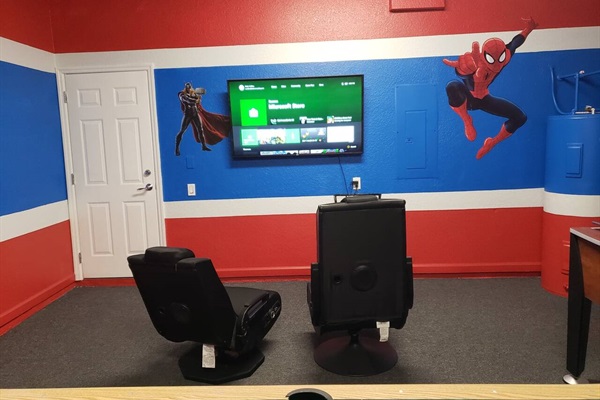 Entertain yourselves in the Avengers Game Room!