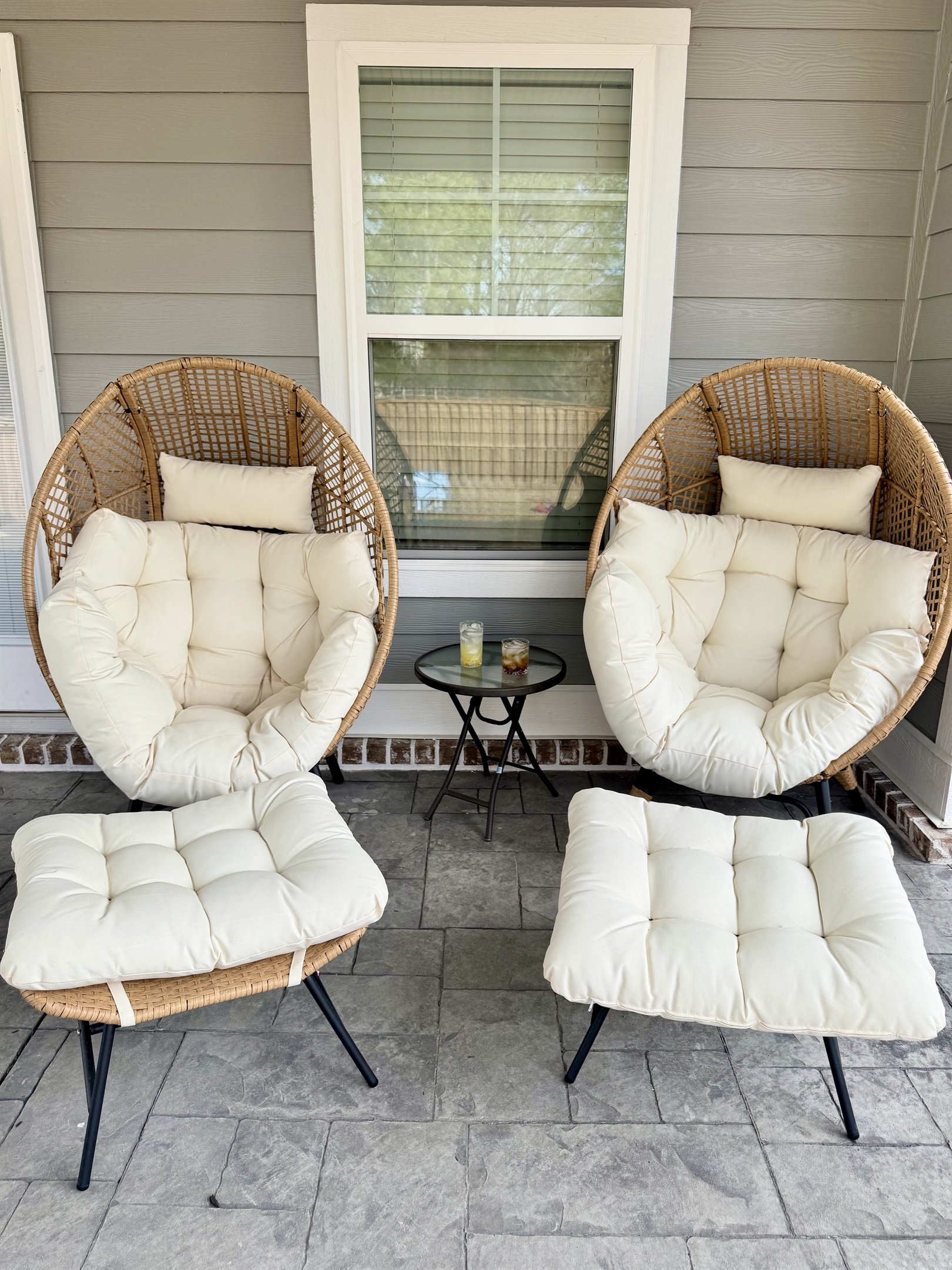 Unwind in style-sip, relax, in our cozy egg chairs with your favorite drink in hand