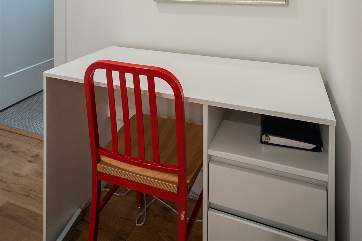 Dedicated work space available