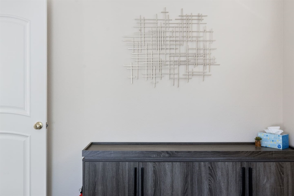 Aesthetic wall design and cabinet