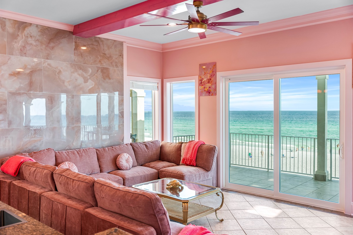 Beachfront Living Room | Second Floor