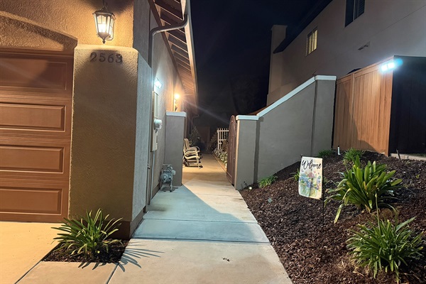 Well-lit pathway for safe nighttime access