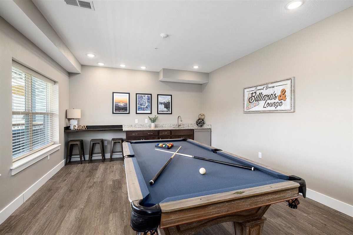 Lower Level Pool Table w/kitchenette