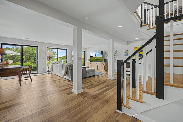 Multiple living areas, so the group can spread out without leaving each other. Spacious is the word guests keep using.

