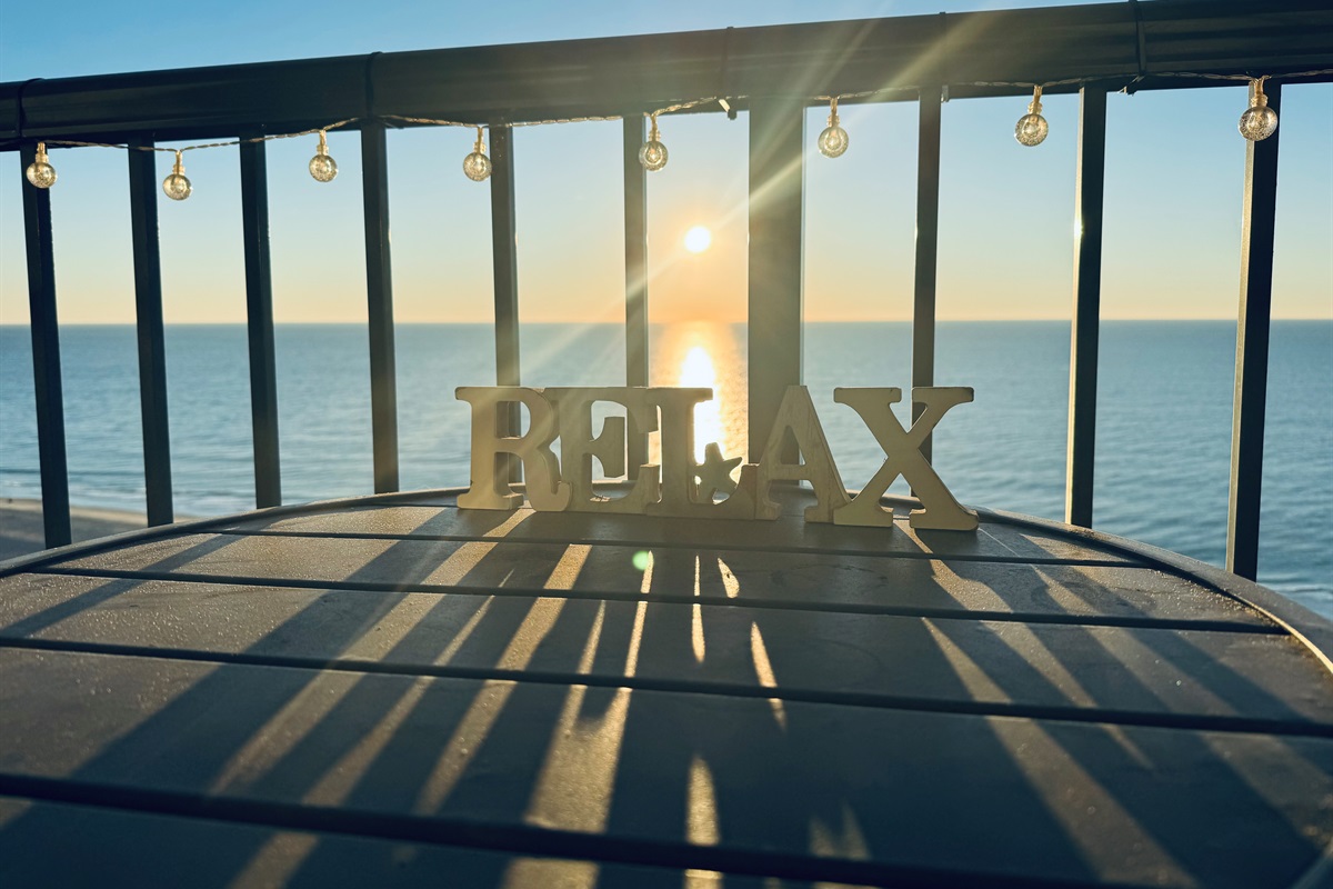 Watch the Sunrise off the oceanfront balcony