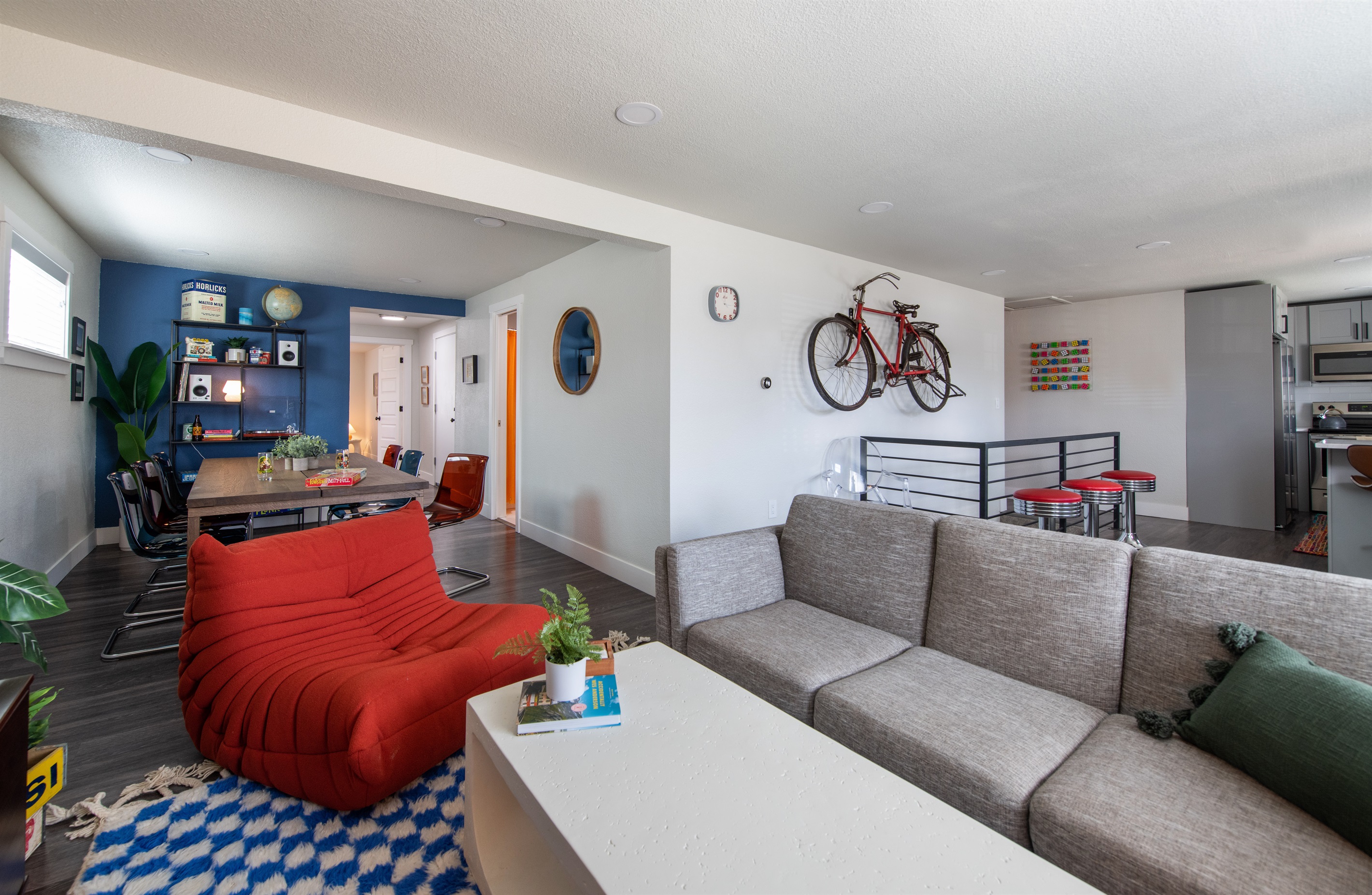 Open layout and fun mid-century design ready for any group and type of trip