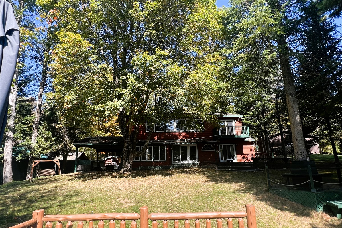 View of yard from boathouse