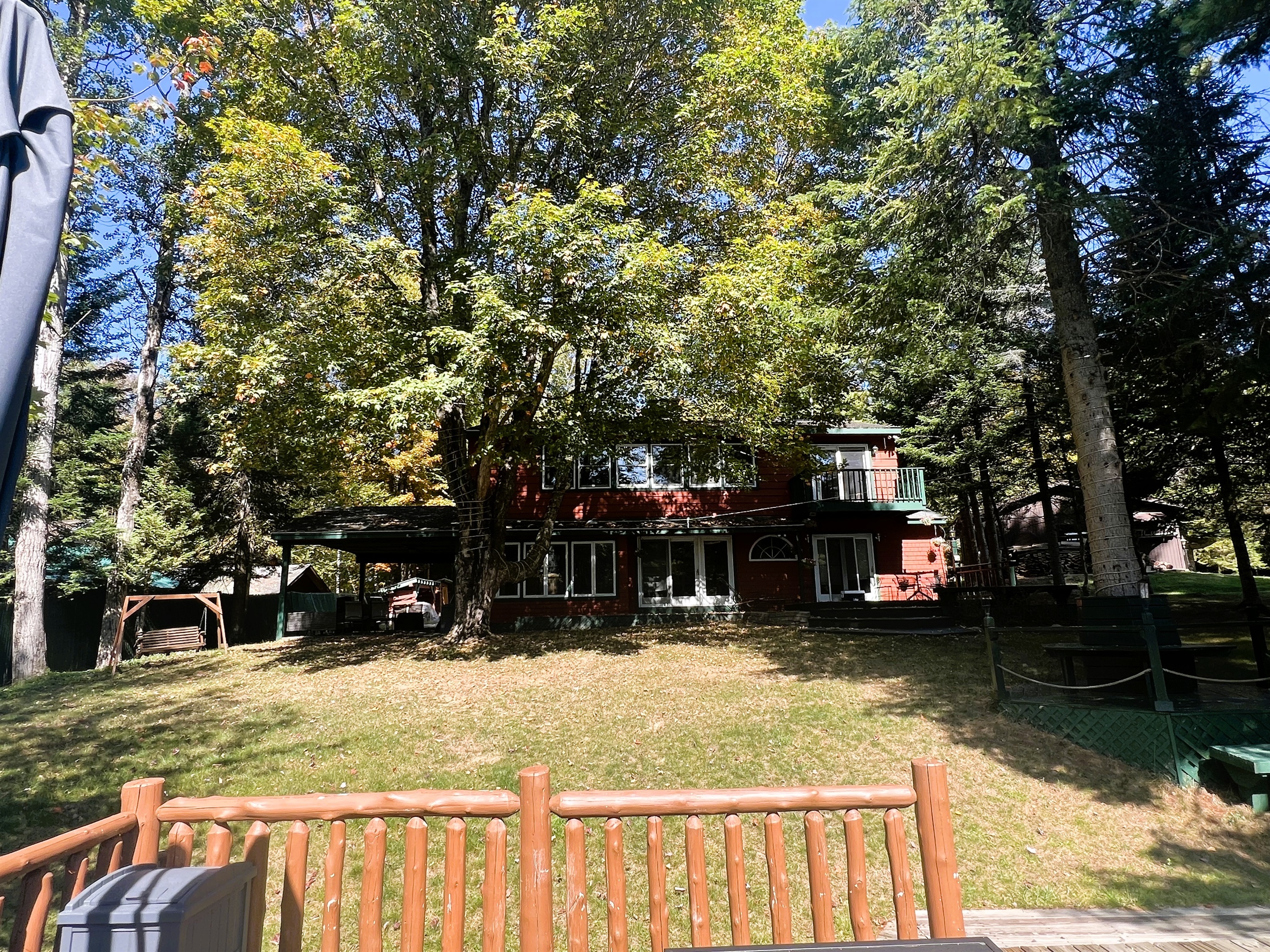 View of yard from boathouse
