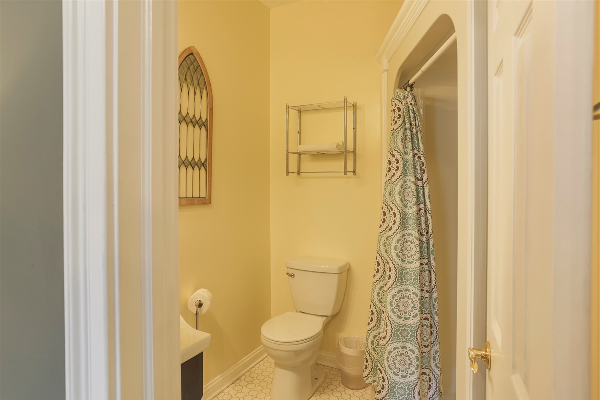 Enjoy the convenience of a spacious walk-in shower for a refreshing start or end to your day.
