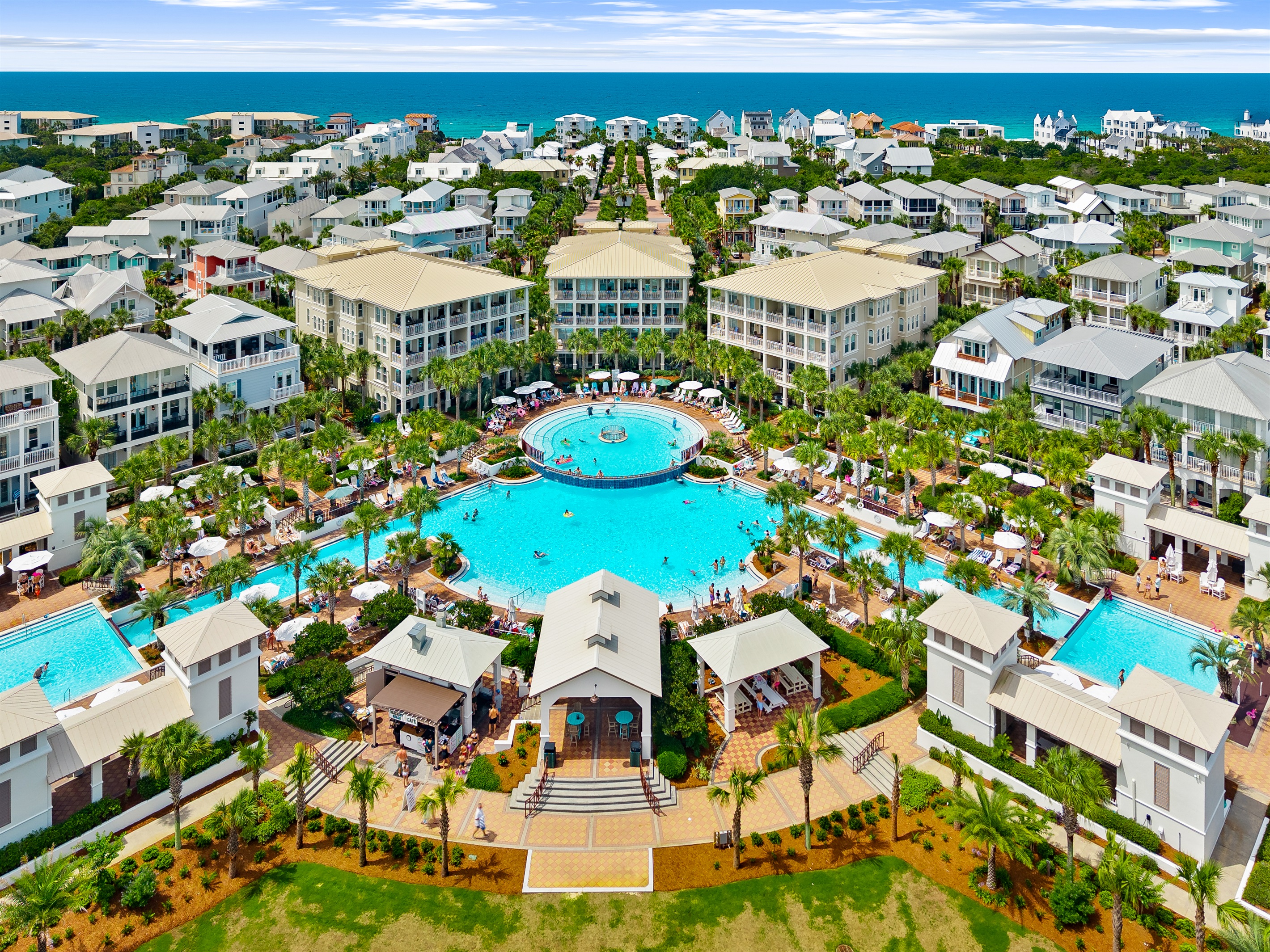 Spend the afternoon floating, swimming, or soaking up the sun at the incredible Seacrest Lagoon Pool—one of the largest and most beloved pools along 30A.