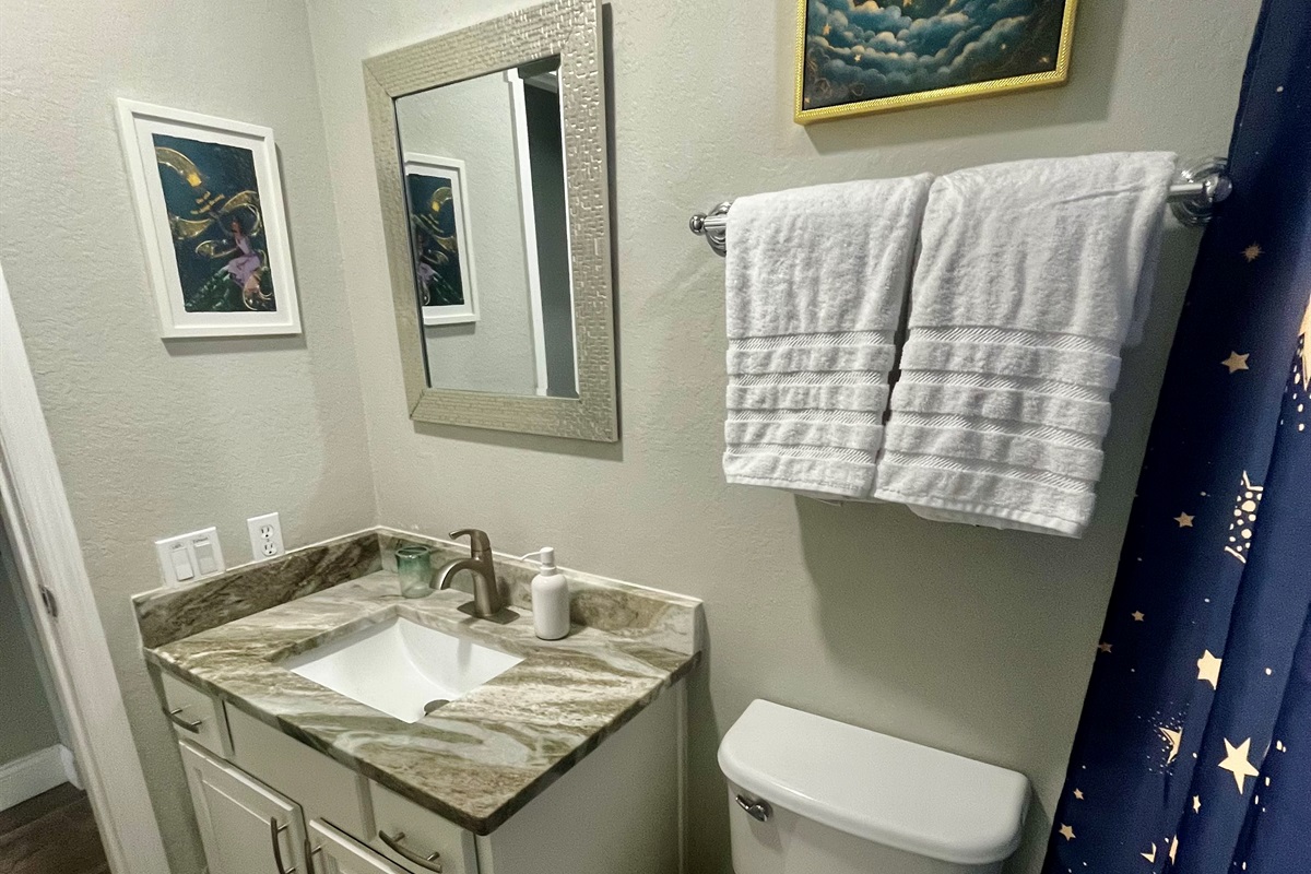 Wish Upon A Star Full Bathroom (adjacent to Royal Princess Bedroom)