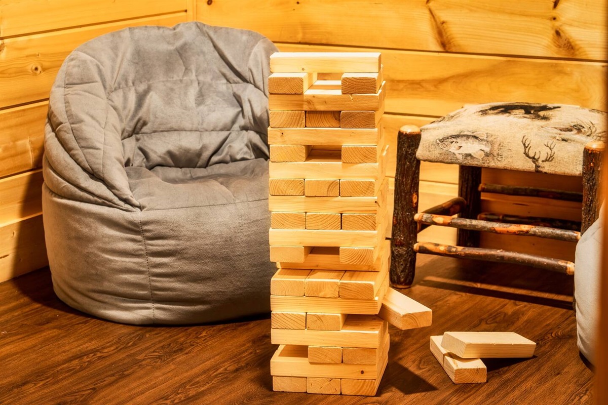 Giant Jenga game for fun!
