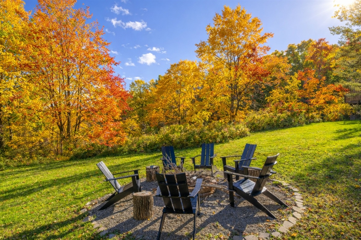 Enjoy a fire in the firepit under the stars