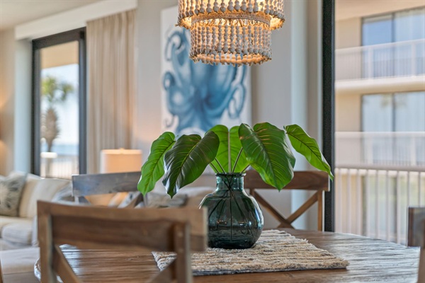 Beautiful Chandelier in Dining Room