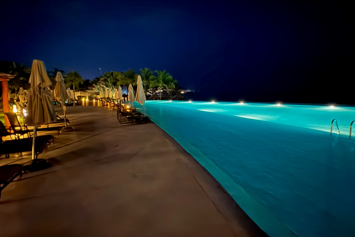 Infinity pool sunset