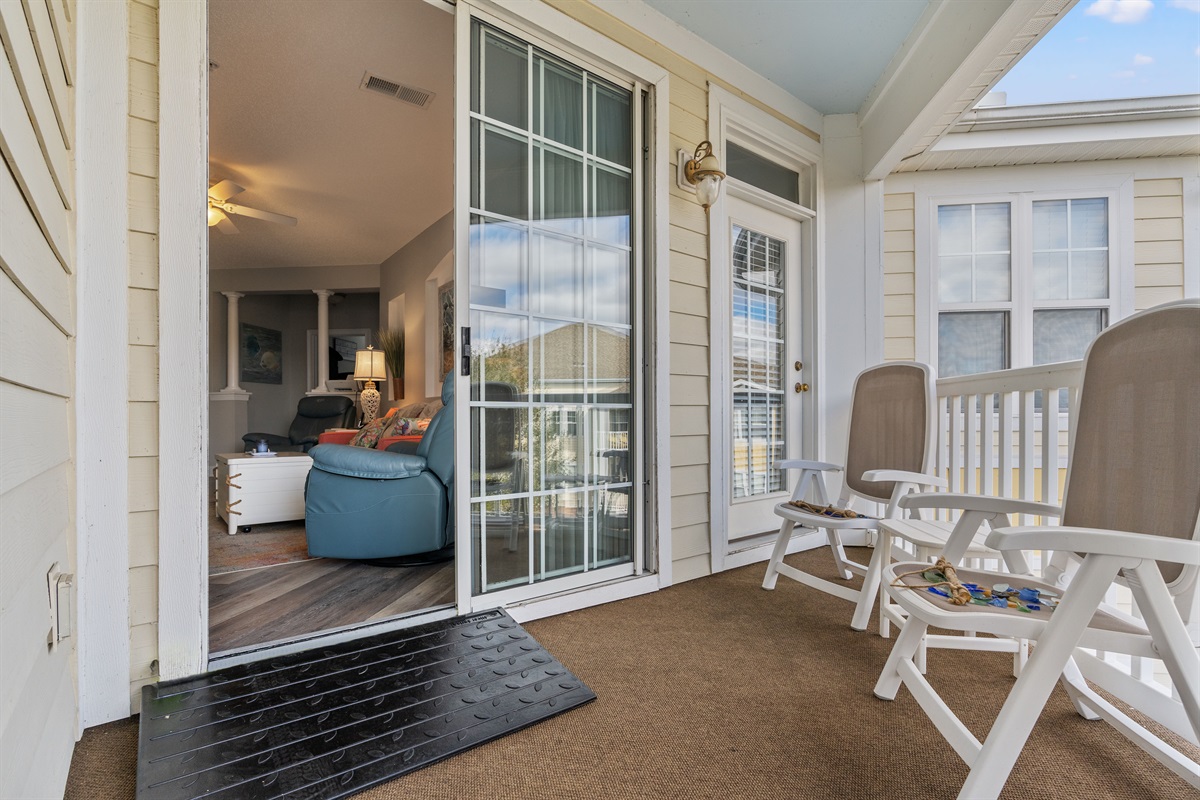 Balcony with wheel chair access