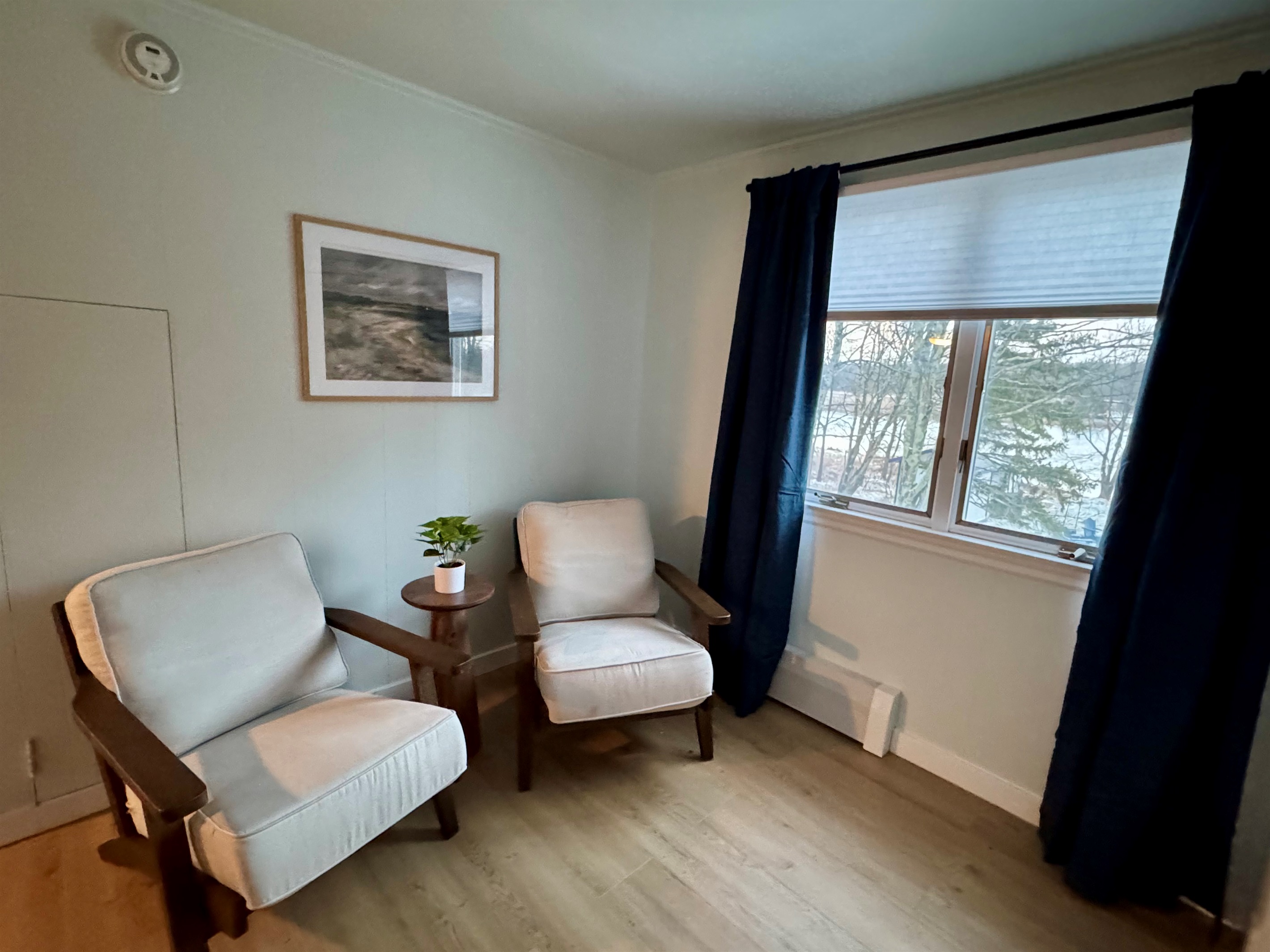 Cozy corner — curl up with a good book and a soft throw.