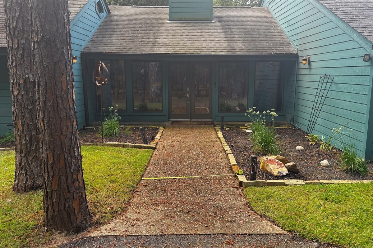 Walkway to the front door.